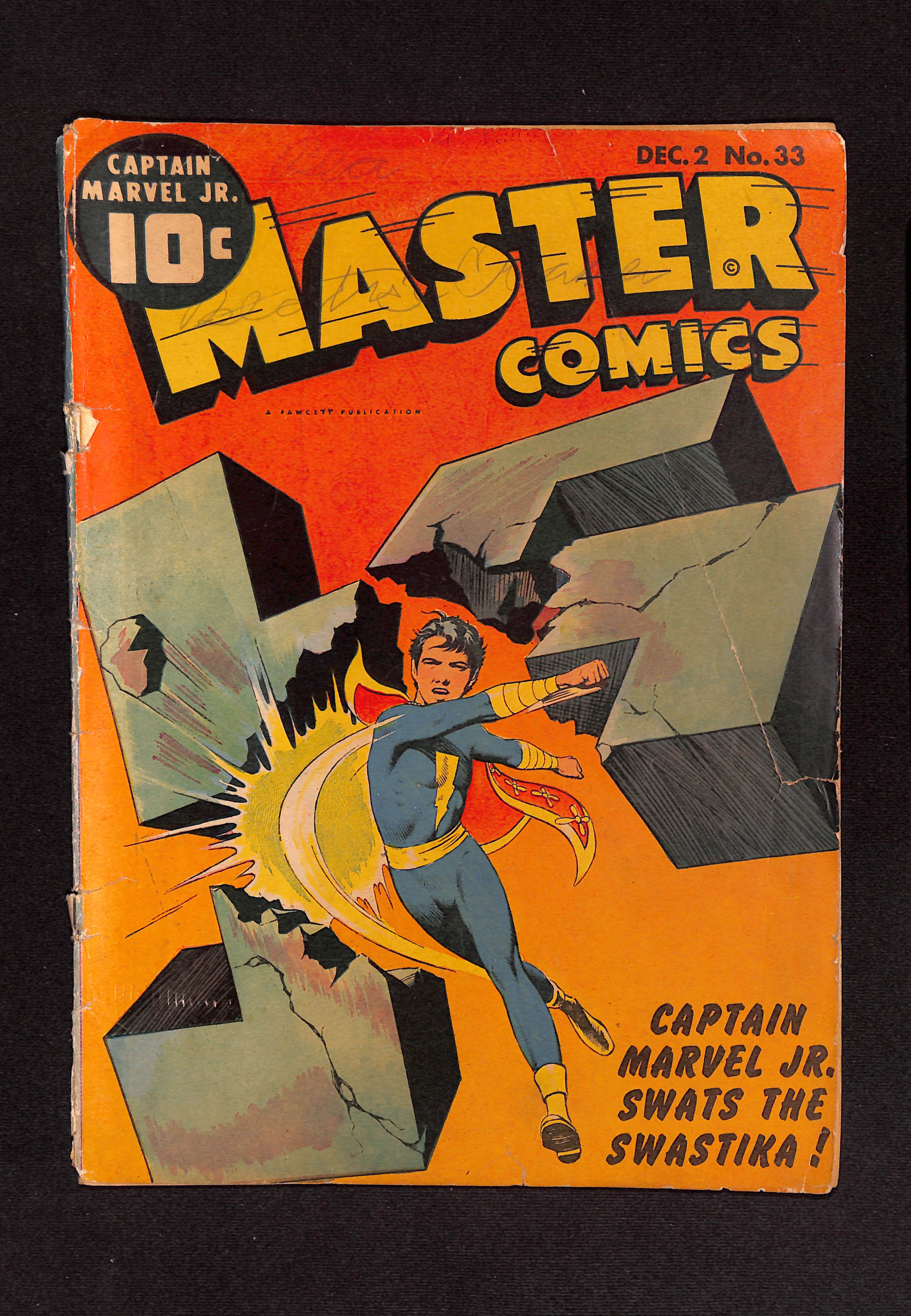 Master Comics 33 featuring Captain Marvel Jr. vintage cover